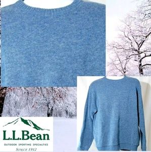 Vintage Blue  LL Bean Vintage Lambs Wool Crewneck